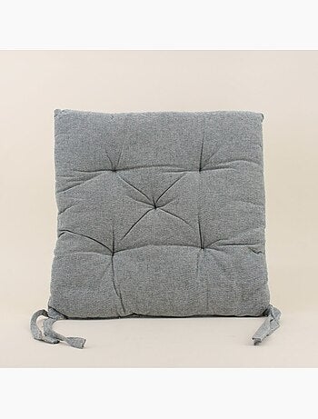 Lot de 4 galettes de chaise vertes capitonnées