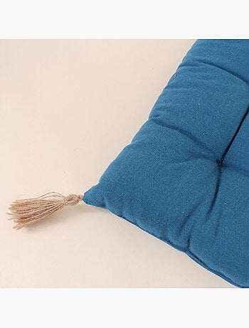 Lot de 4 galettes de chaises bleues 40cm