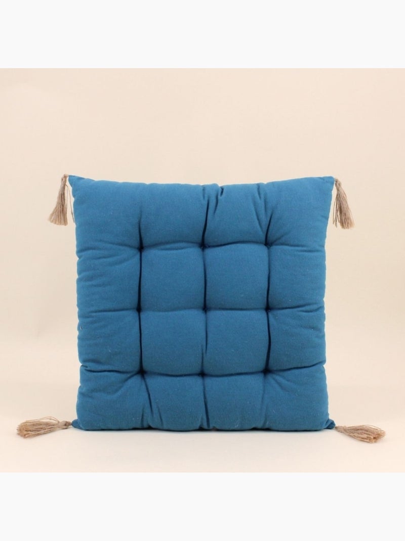 Lot de 4 galettes de chaises bleues 40cm Bleu - Kiabi