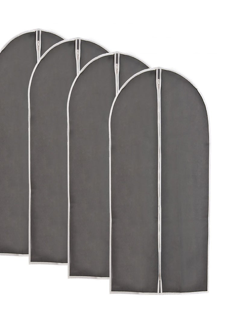 Lot De 4 Housses En Intissé Pour Vêtements Longs gris anthracite - Kiabi