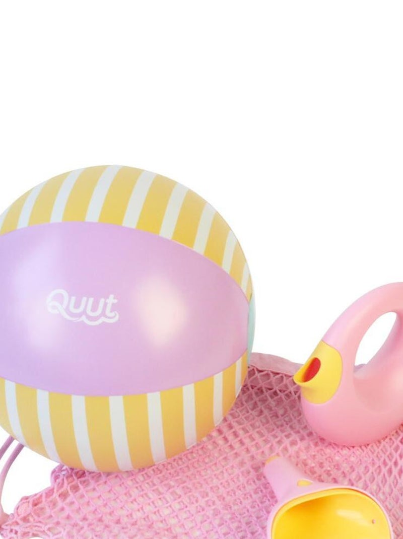 Lot de 4 jouets de plage rose et jaune banane Rose - Kiabi