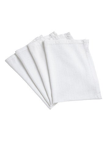 Lot de 4 langes Bio 50x70 cm Blanc - Babycalin