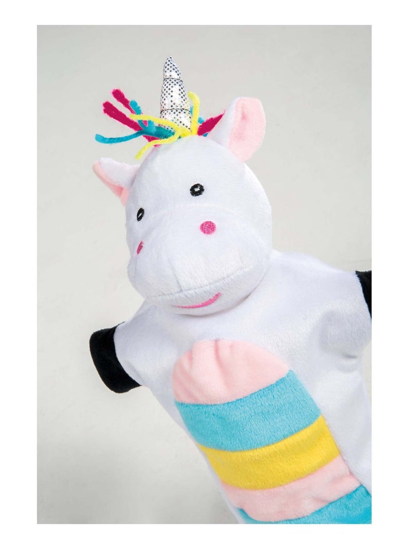 Lot de 4 marionnettes à main - Licorne fée dragon et chevalier ROBA Multicolore - Kiabi