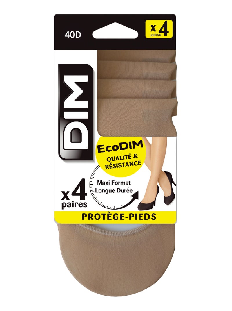 Lot de 4 Mi-Bas Bord Sans Compression 17D Eté Teint De Soleil Beige - Kiabi