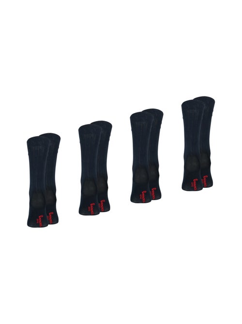 Lot de 4 mi-chaussettes fil d'écosse homme fait en France Eminence - Kiabi