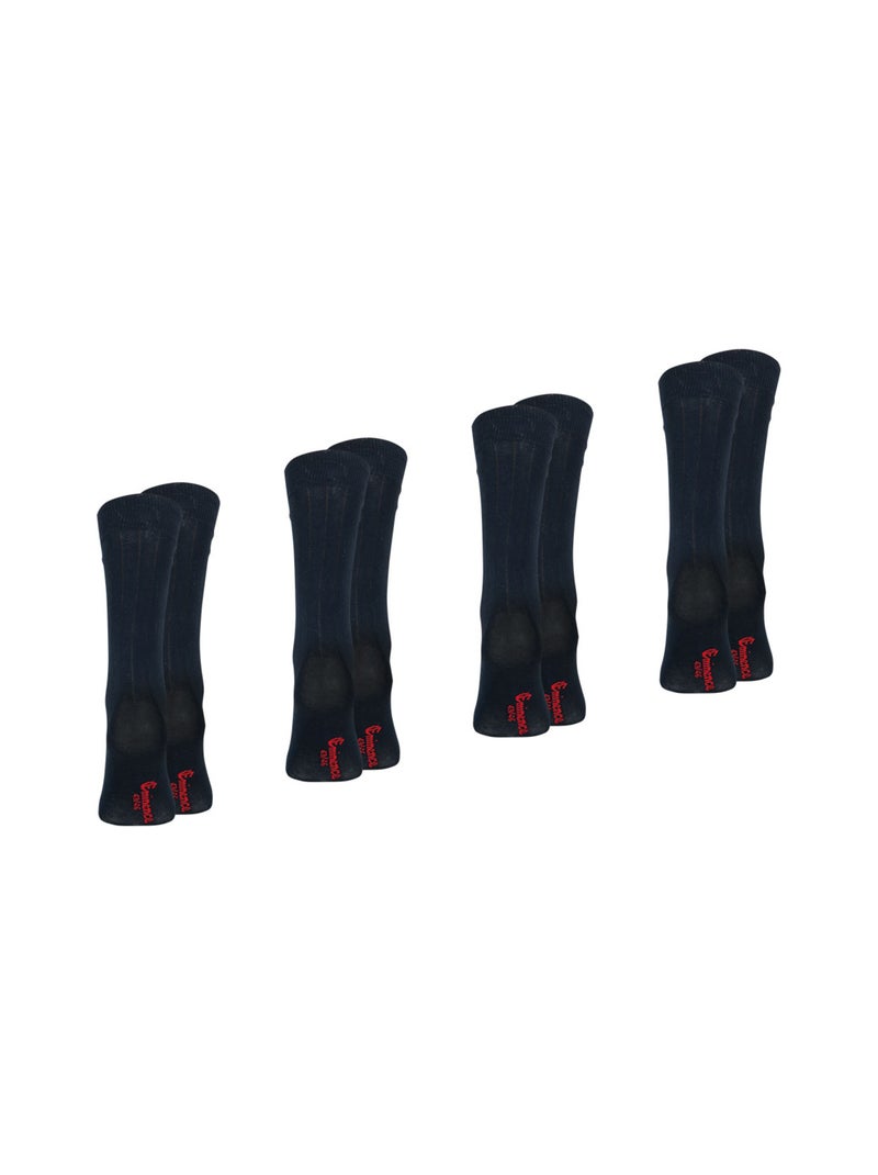 Lot de 4 mi-chaussettes fil d'écosse homme fait en France Eminence Bleu marine - Kiabi