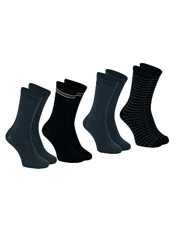 Lot de 4 mi-chaussettes homme Ecopack Athena