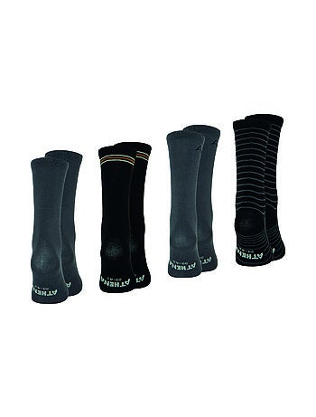 Lot de 4 mi-chaussettes homme Ecopack Athena