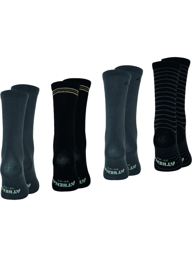 Lot de 4 mi-chaussettes homme Ecopack Athena Gris clair - Kiabi