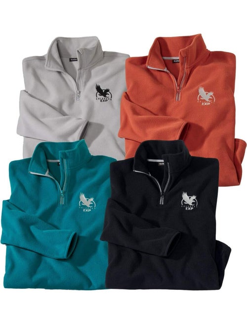 Lot de 4 Micropolaires Atlas For Men®   - ATLAS FOR MEN - Kiabi