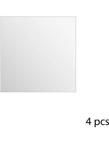 Lot de 4 miroirs carrés adhésifs en verre