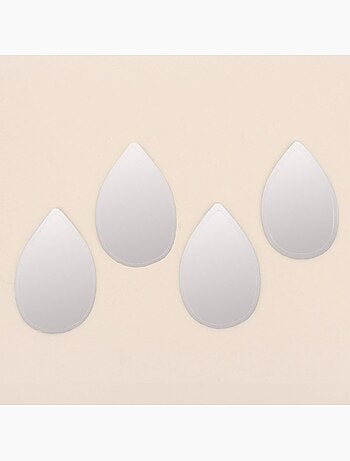 Lot de 4 miroirs forme gouttes 16 x10cm