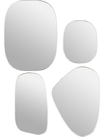 Lot de 4 miroirs muraux formes organiques ROMAN