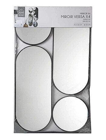 Lot de 4 miroirs ronds et ovales