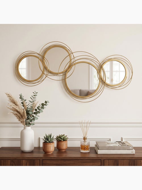 Lot de 4 miroirs ronds muraux - Kiabi
