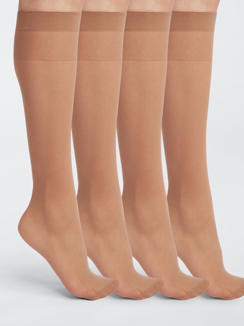 Lot de 4 mis-bas 28D ECODIM Beige - Kiabi