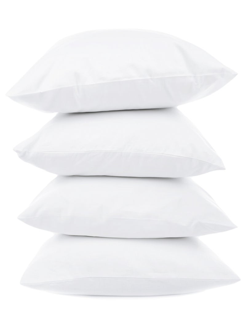 Lot de 4 oreillers moelleux anti acariens Blanc - Kiabi