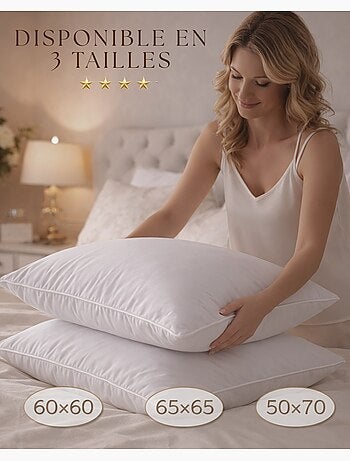 Lot de 4 Oreillers Polyester Moelleux Premium PROMO LINGE