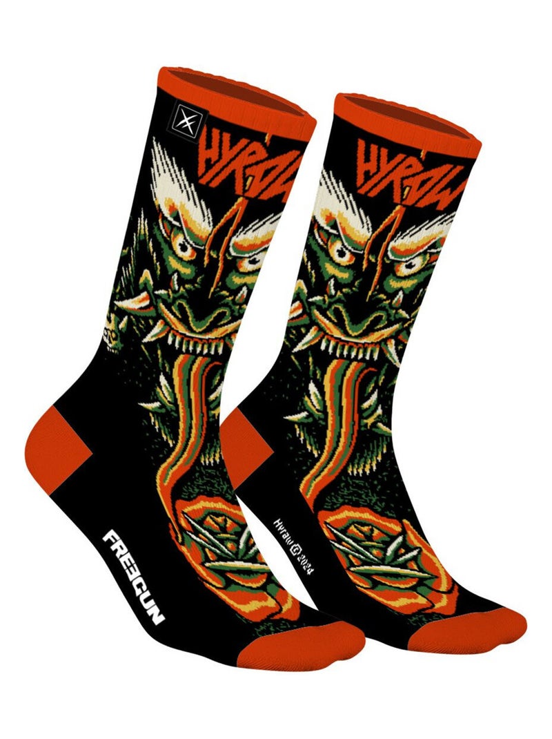 Lot de 4 paires chaussettes Homme Hyraw Freegun Noir - Kiabi