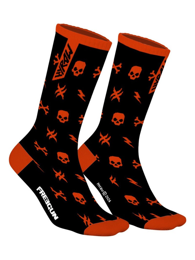 Lot de 4 paires chaussettes Homme Hyraw Freegun Noir - Kiabi