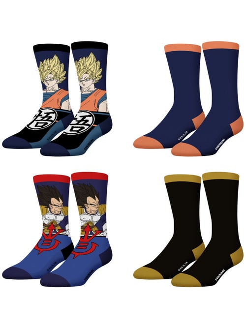 Lot de 4 paires de chaussette homme Dragon Ball Z Freegun - Kiabi