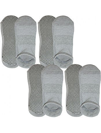 Lot de 4 paires de chaussettes antidérapantes, maison, sport, yoga, pilates - Vivezen