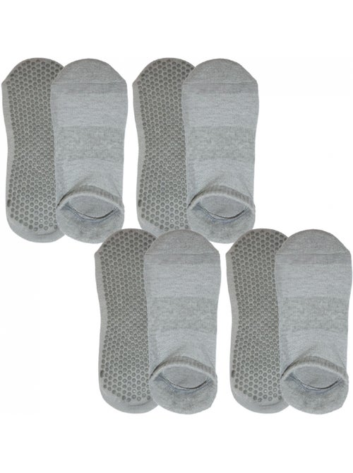 Lot de 4 paires de chaussettes antidérapantes, maison, sport, yoga, pilates - Vivezen - Kiabi