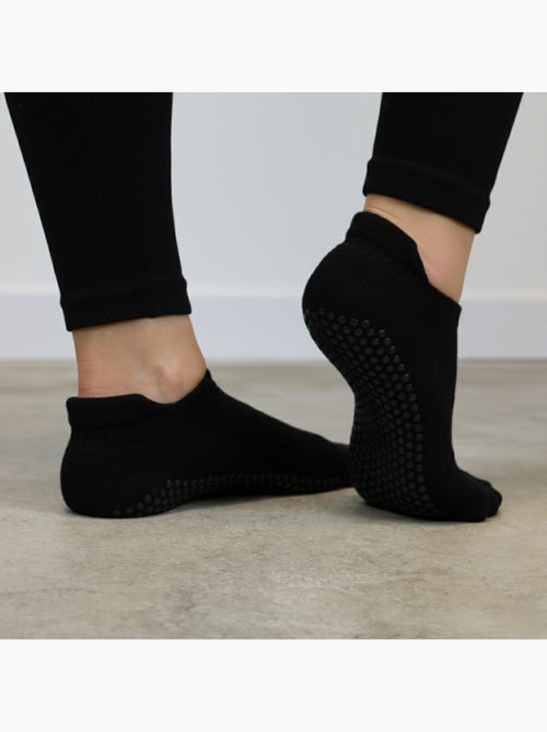 Lot de 4 paires de chaussettes antidérapantes, maison, sport, yoga, pilates - Vivezen - Kiabi