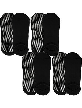 Lot de 4 paires de chaussettes antidérapantes, maison, sport, yoga, pilates - Vivezen