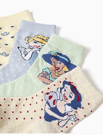 Lot de 4 paires de chaussettes avec les princesses disney