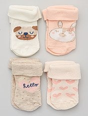 Chaussettes Lots De Chaussettes Pour Bebe Fille Kiabi