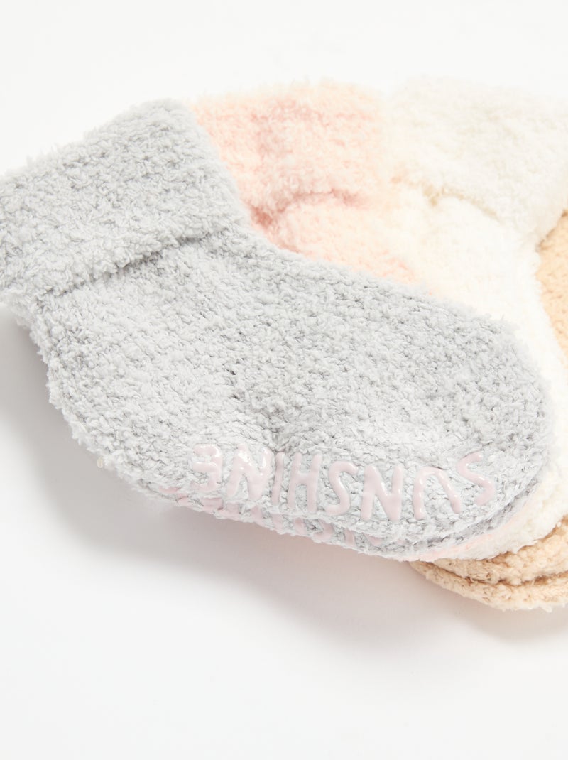 Lot de 4 paires de chaussettes Beige - Kiabi