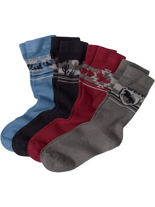 Lot de 4 paires de chaussettes colorado - atlas for men - Kiabi Lot de 4 paires de chaussettes colorado - atlas for men - Kiabi