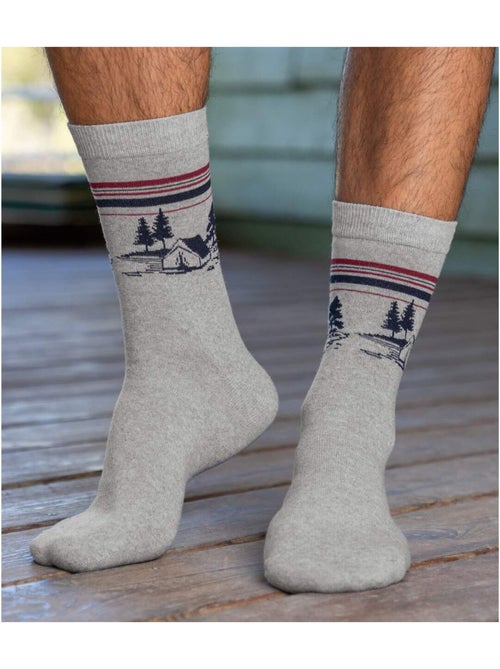Lot de 4 Paires de Chaussettes Colorado  - ATLAS FOR MEN - Kiabi