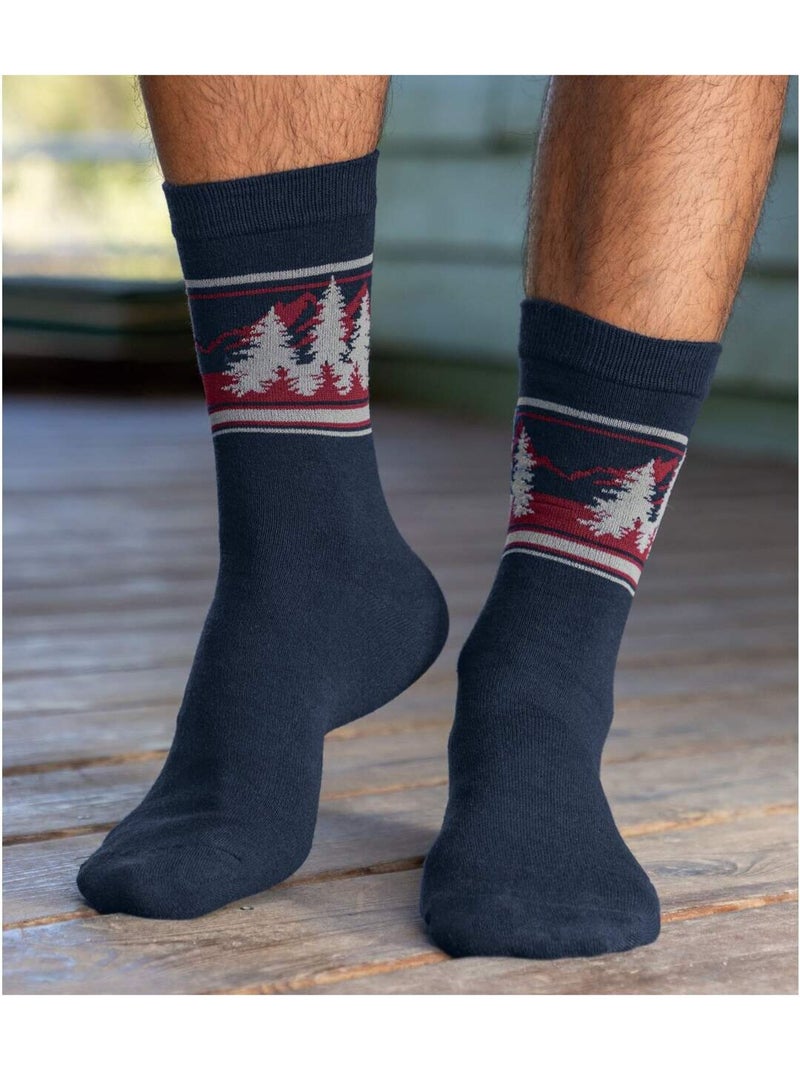 Lot de 4 paires de chaussettes colorado  - atlas for men Gris Bordeaux Noir - Kiabi