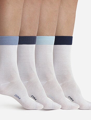 Lot de 4 paires de chaussettes coton peigné EcoDim