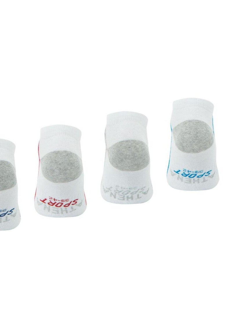 Lot de 4 paires de chaussettes de sport courtes Athena Blanc - Kiabi