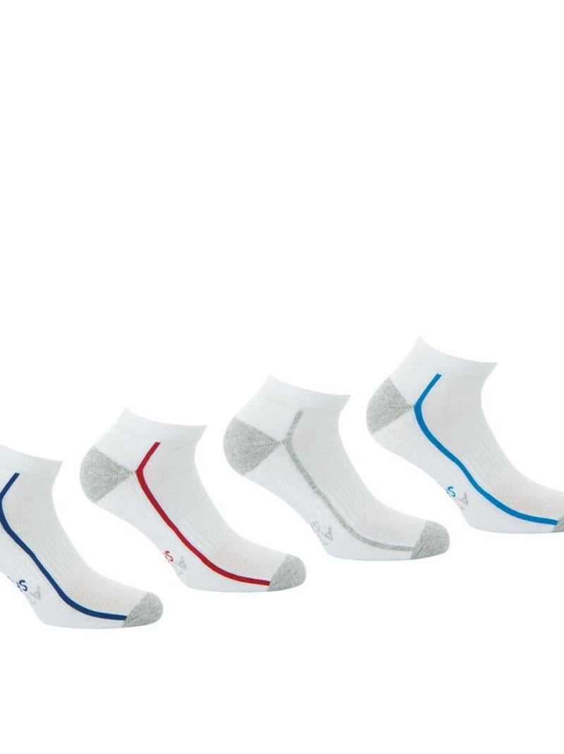 Lot de 4 paires de chaussettes de sport courtes Blanc - Kiabi