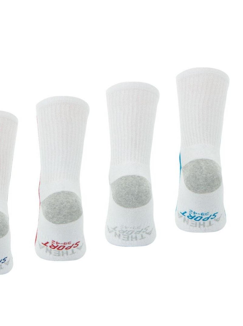 Lot de 4 paires de chaussettes de sport hautes Athena Blanc - Kiabi