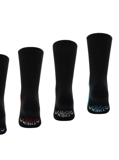 Lot de 4 paires de chaussettes de sport mi-hautes Athena - Kiabi