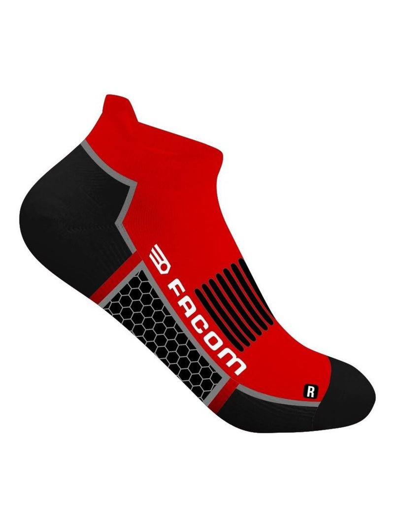 Lot de 4 paires de Chaussettes de travail courtes Hexa Facom Rouge - Kiabi