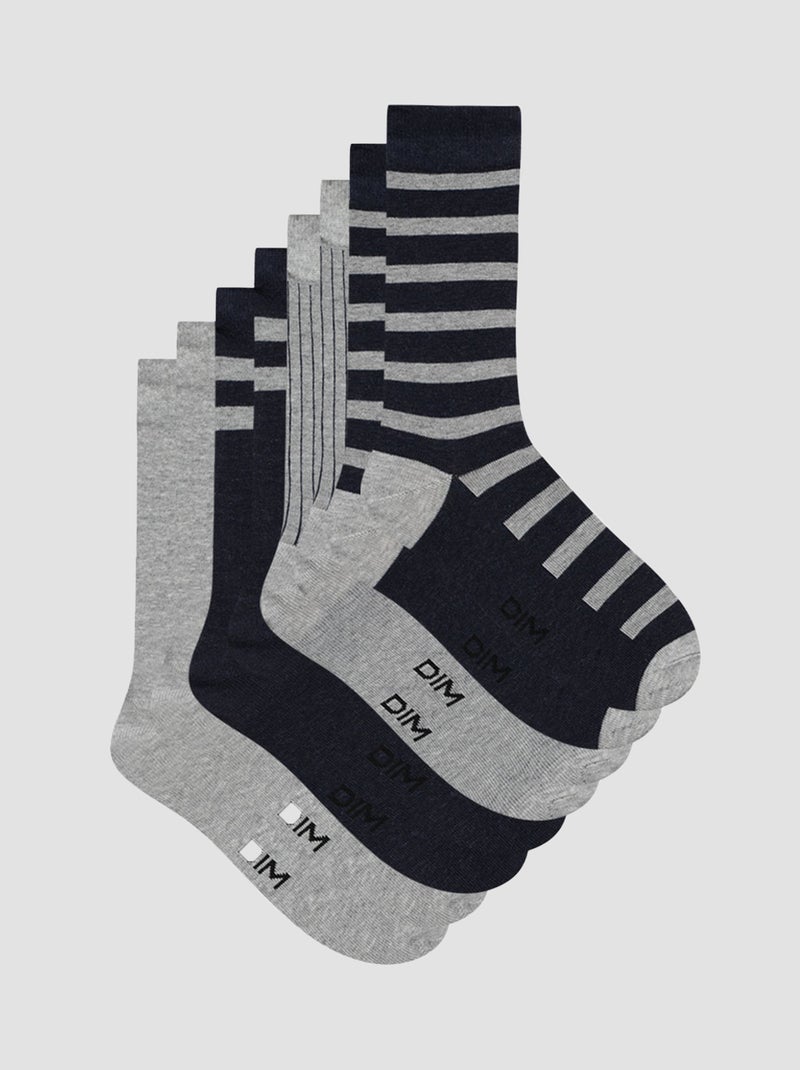 Lot de 4 paires de chaussettes 'DIM' Gris - Kiabi