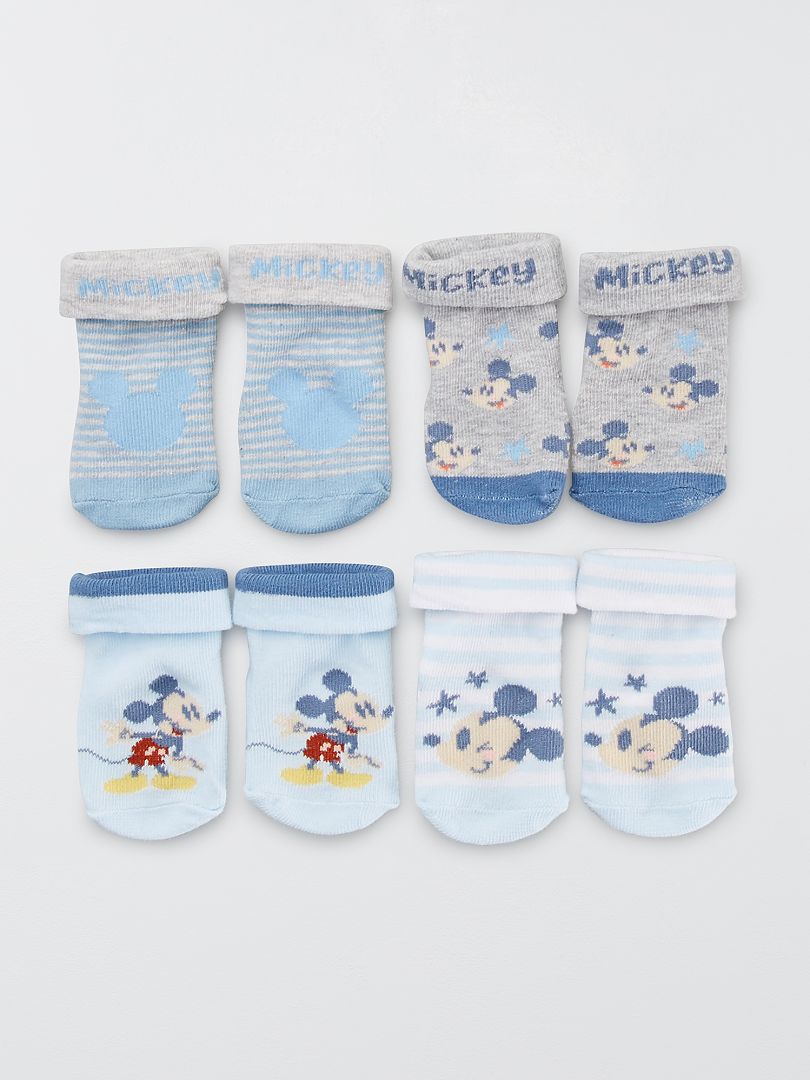 Lot de 4 paires de chaussettes 'Disney' bleu/gris - Kiabi