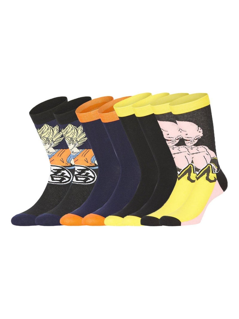 Lot de 4 paires de chaussettes Dragon Ball Z Garçon Freegun Noir - Kiabi