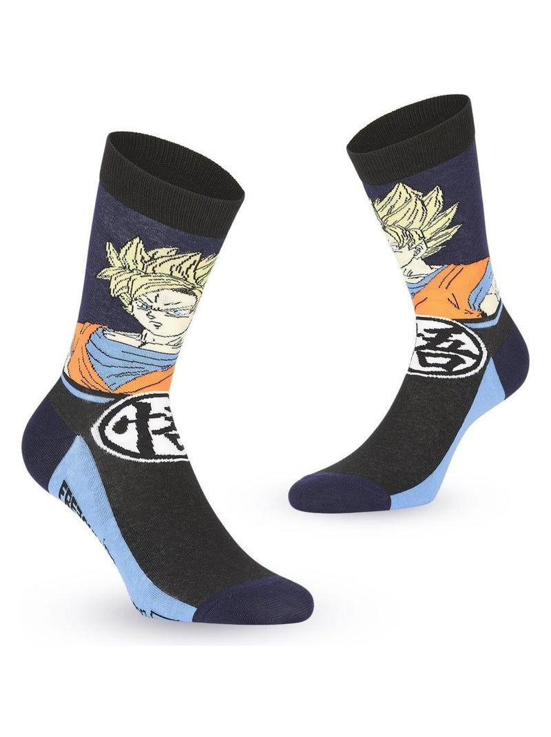 Lot de 4 paires de chaussettes Dragon Ball Z Garçon Freegun Noir - Kiabi