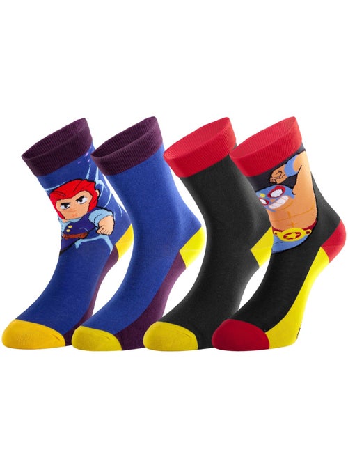 Lot de 4 paires de chaussettes enfant Brawl Stars Freegun - Kiabi