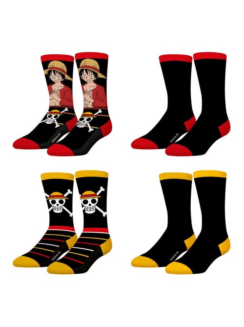 Lot de 4 paires de chaussettes enfant One Piece Freegun - Kiabi