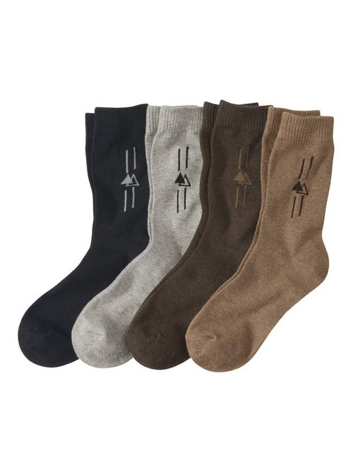 Lot de 4 Paires de Chaussettes Fantaisie   - ATLAS FOR MEN - Kiabi