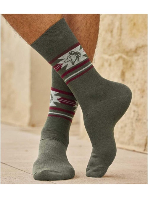 Lot de 4 Paires de Chaussettes Fantaisie  - ATLAS FOR MEN - Kiabi