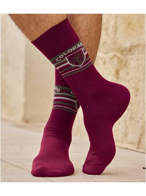 Lot de 4 Paires de Chaussettes Fantaisie  - ATLAS FOR MEN - Kiabi